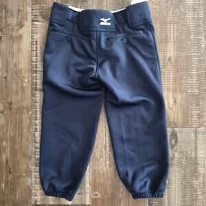 Mizuno Softball Pants Girls Youth Large Navy Blue